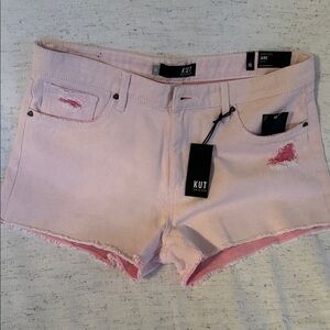 Kut from the Kloth Light Pink Distressed Jean Shorts